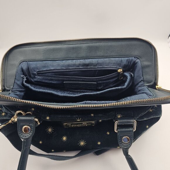 House of Flynn Purse Camera Bag Travel Shoulder Bag Hand Bag Green Velvet LARGE - Picture 11 of 16